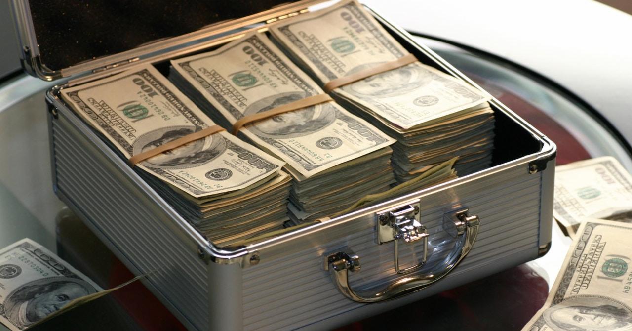 money briefcase